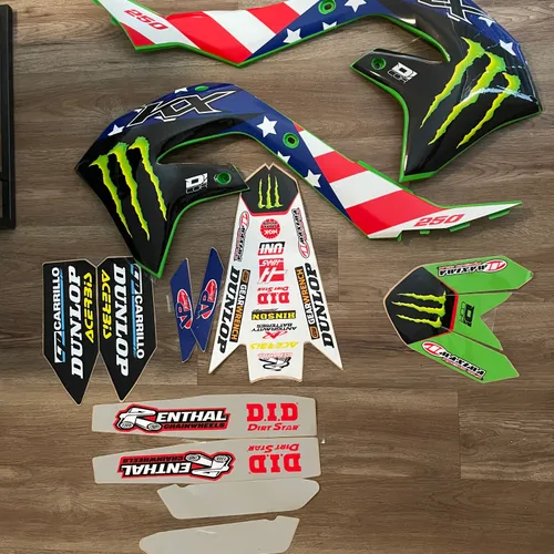 2021-2023 KX250 Factory Graphics 4th of July, Patriotic