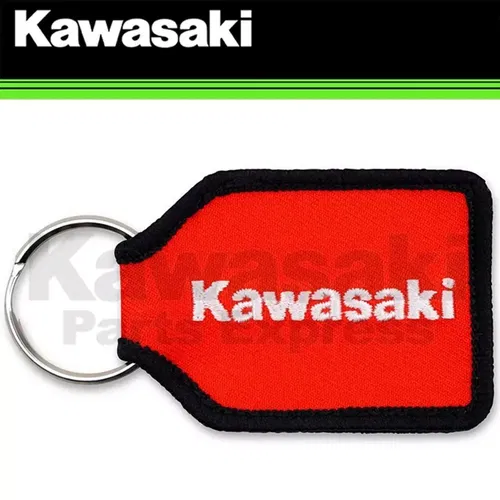 NEW GENUINE OEM KAWASAKI WOVEN KEY FOB 100% POLYESTER RED BLACK K064-8913-RDNS