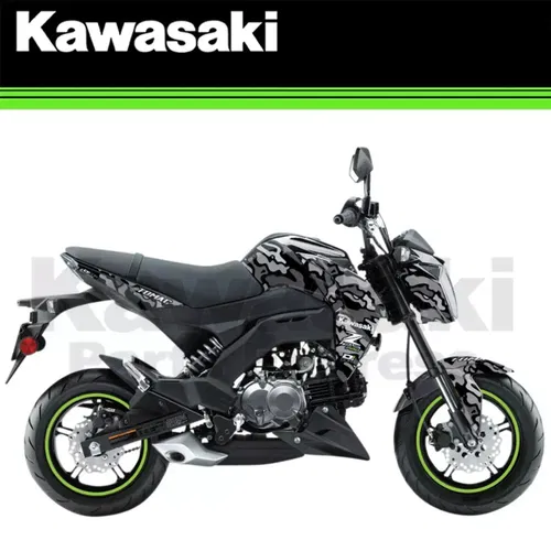 NEW 2017 - 2021 KAWASAKI Z-125 Z125 PRO CAMO-GRAY GRAPHIC KIT BY D'COR GRAPHIC
