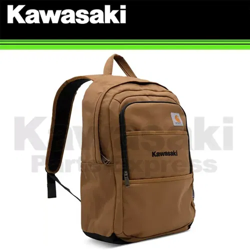 NEW GENUINE KAWASAKI CARHARTT CANVAS BACKPACK, CARHARTT BROWN K062-8631-BRNS