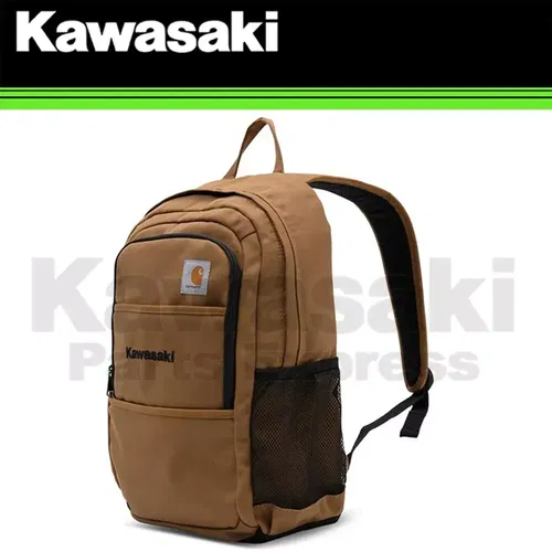 NEW GENUINE KAWASAKI CARHARTT CANVAS BACKPACK, CARHARTT BROWN K062-8631-BRNS