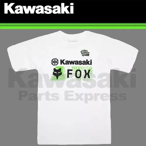 NEW GENUINE OEM KAWASAKI TEAM GREEN FOX KAWI T-SHIRT 32720-190-LG (SIZE: LARGE)