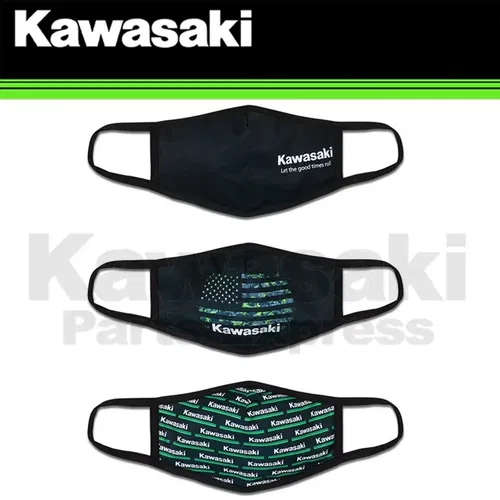 NEW GENUINE KAWASAKI 3 PACK OF MASKS 100% SUBLIMATED POLYESTER K001-4088-BKNS