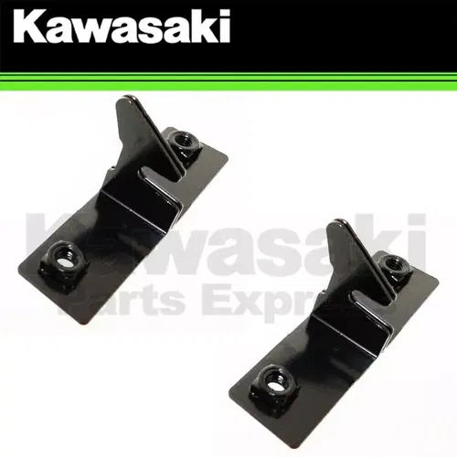 NEW 2005-2016 GENUINE KAWASAKI HOOD HOOKS MULE 600 610 SET OF 2 2X-27012-0065