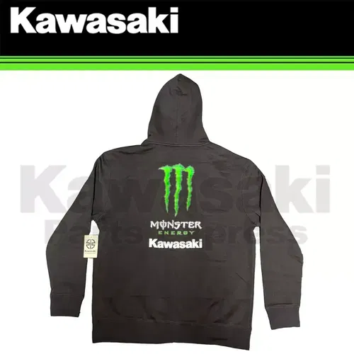NEW MEDIUM GENUINE MONSTER ENERGY KAWASAKI ZIP UP SWEATSHIRT K102-1007-BKMD