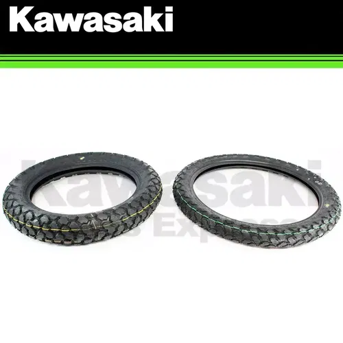 NEW 1987 - 2024 GENUINE KAWASAKI KLR 650 FRONT & REAR TIRE SET 41009-0001/0002