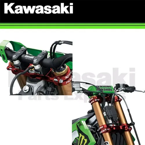 NEW 2022-2025 OEM KAWASAKI KX450 KX450X KX450SR XTRIG FORK AND HANDLEBAR CLAMPS