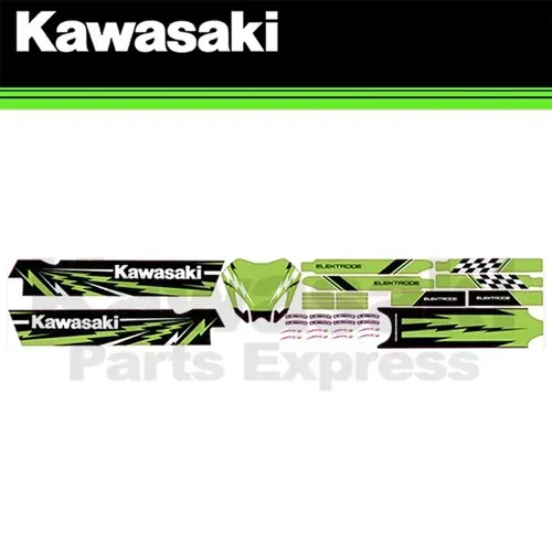 NEW 2023 KAWASAKI OEM ELEKTRODE GRAPHICS KIT CHECKERS KSK030 K062-9517-BKNS
