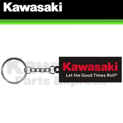 NEW GENUINE OEM KAWASAKI LET THE GOOD TIMES ROLL RUBBER KEYCHAIN K064-8915-BKNS
