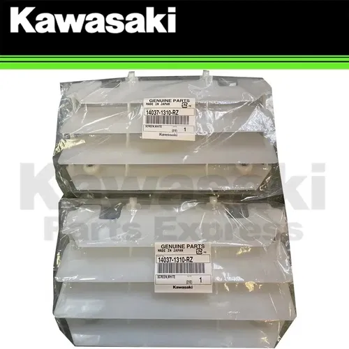 NEW 1997-2005 GENUINE OEM KAWASAKI KX125 KX250 PAIR OF RADIATOR COVERS WHITE