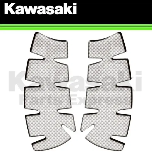 NEW 2009 - 2019 GENUINE OEM KAWASAKI NINJA ZX-6R CARBON PRINT KNEE PAD SET