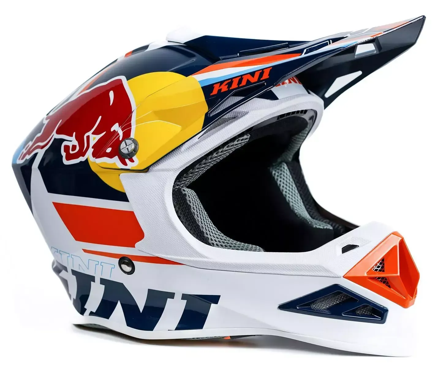 セキュリティ・セーフティ Kini Redbull Revolution MotocrossHelmet Kini Red Bull Competition Motocross Helmet V 2.3 Navy Orange