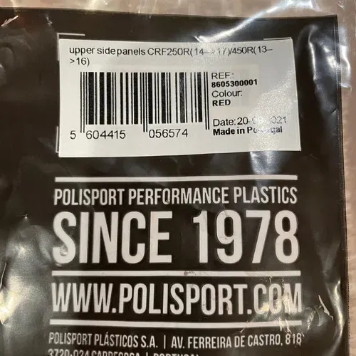 Polisport - 8605300001 - Side Panels, Red, Honda CRF 250