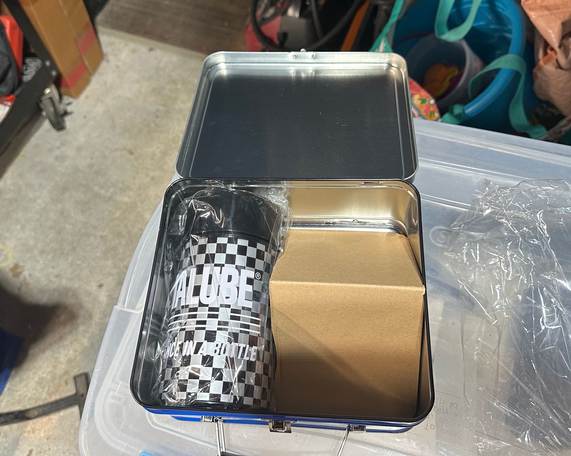 Blue Cru Yamaha Lunch Box With Thermos 