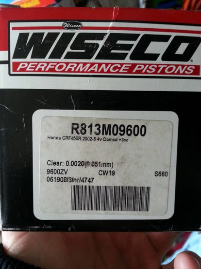 Factory Team Wiseco 13.5:1 (+3cc) High Compression Piston