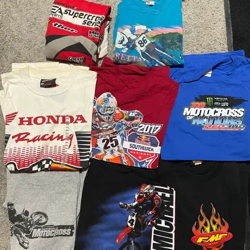 14 Motocross Shirts Fmf Carmichael Pastrana 199 New And Used Loretta Lynns Fox 