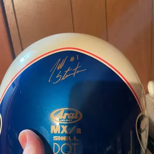 Vintage Jeff Stanton Arai Helmet Large 