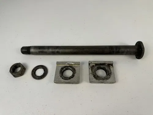 1994 HONDA CR125R CR250R OEM REAR AXLE BACK WHEEL BLOCKS PIVOT BOLT NUT