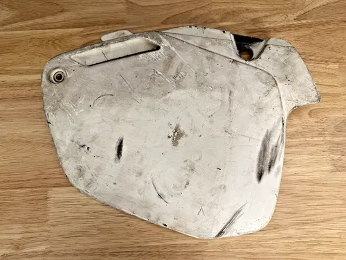 1990 Honda CR250R OEM Left Side Number Plate Plastic Panel