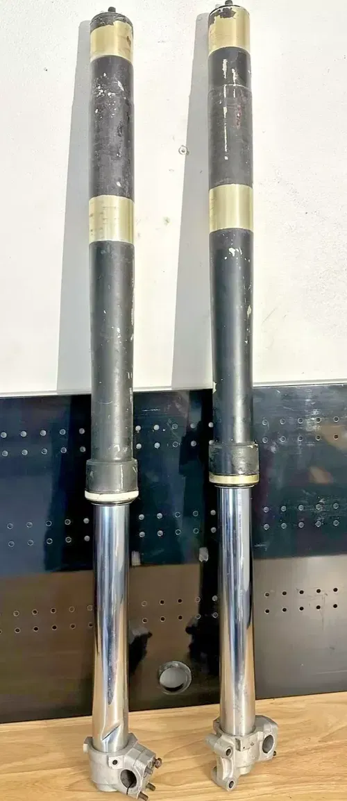 1990 Honda CR250R OEM Front Forks Suspension Shocks Damper - Needs Repair