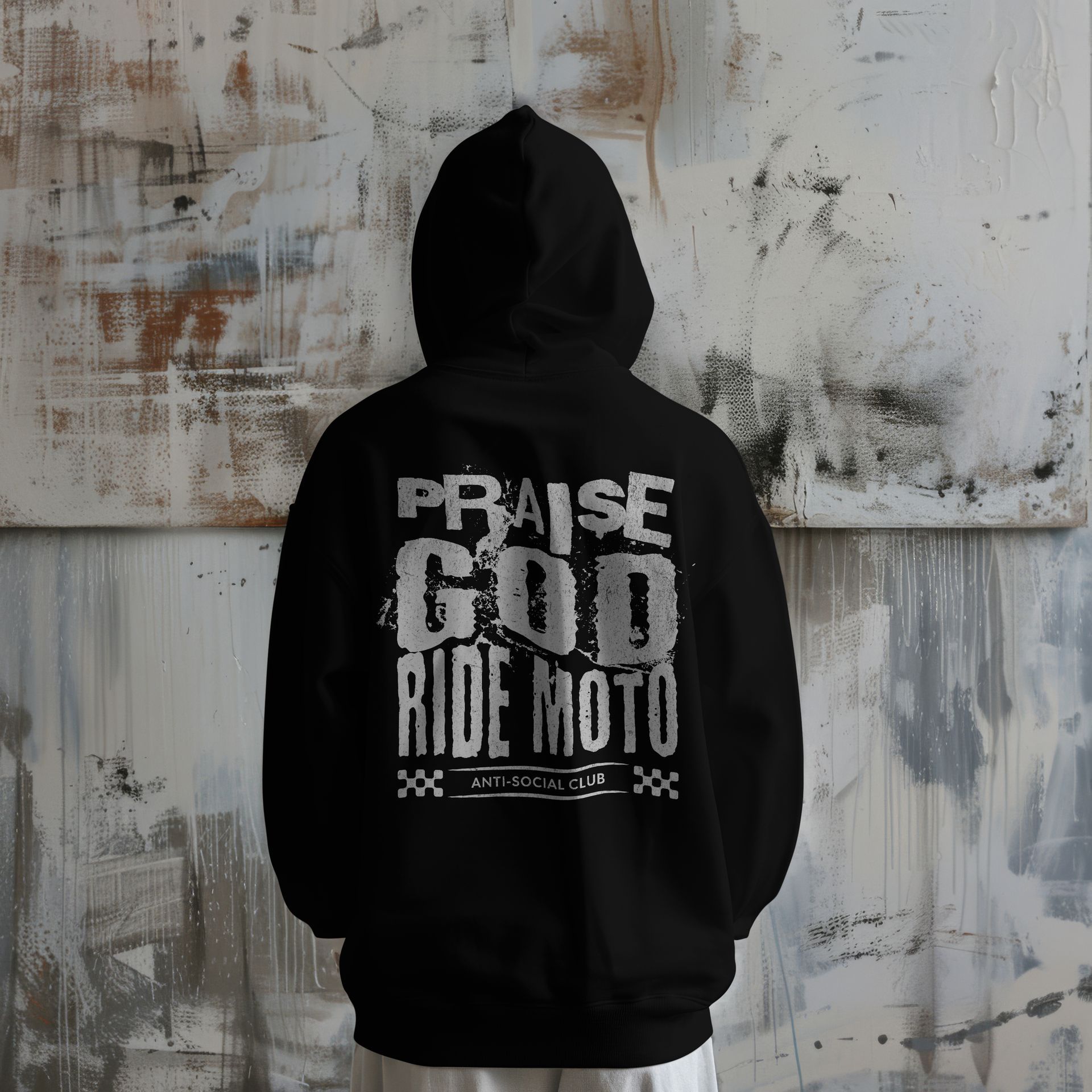 praise god ride moto hoodie