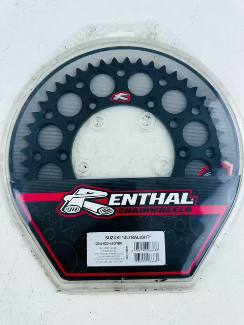 Suzuki UltraLight  Renthal Rear Sprocket 123U-520-48GYBK Fits Many Makes/Models