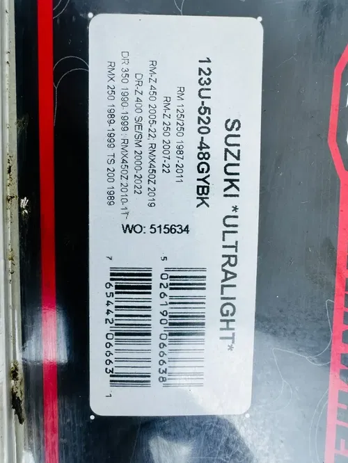 Suzuki UltraLight  Renthal Rear Sprocket 123U-520-48GYBK Fits Many Makes/Models