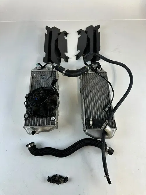 2021 Suzuki DRZ 400SM OEM Radiator set with sensors & Fan & Shrouds LOW MILE!