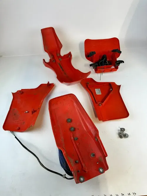 Honda 1984 XR200R Full Plastics Set Front Rear Fender Side Panels Headlight& Bag