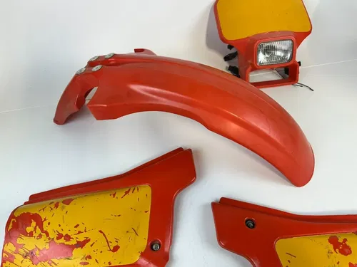 Honda 1984 XR200R Full Plastics Set Front Rear Fender Side Panels Headlight& Bag