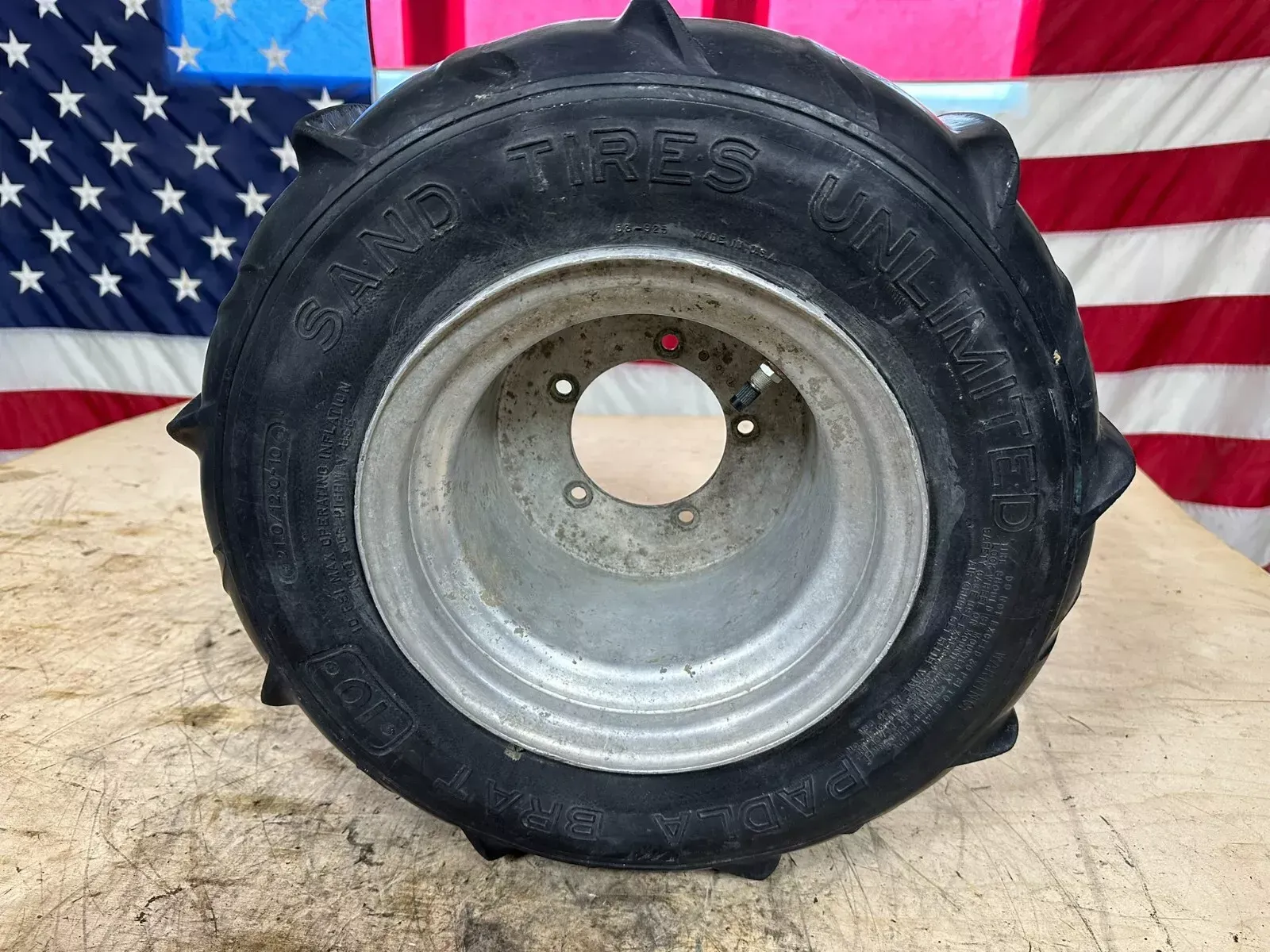 1987 Quadzilla Suzuki LT500R Rear Wheel & Sand TIre 21 12-10 DICO