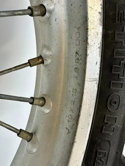1988 Honda XR600R OEM Stock Rear Wheel 18" with sprocket hub & tire Straight