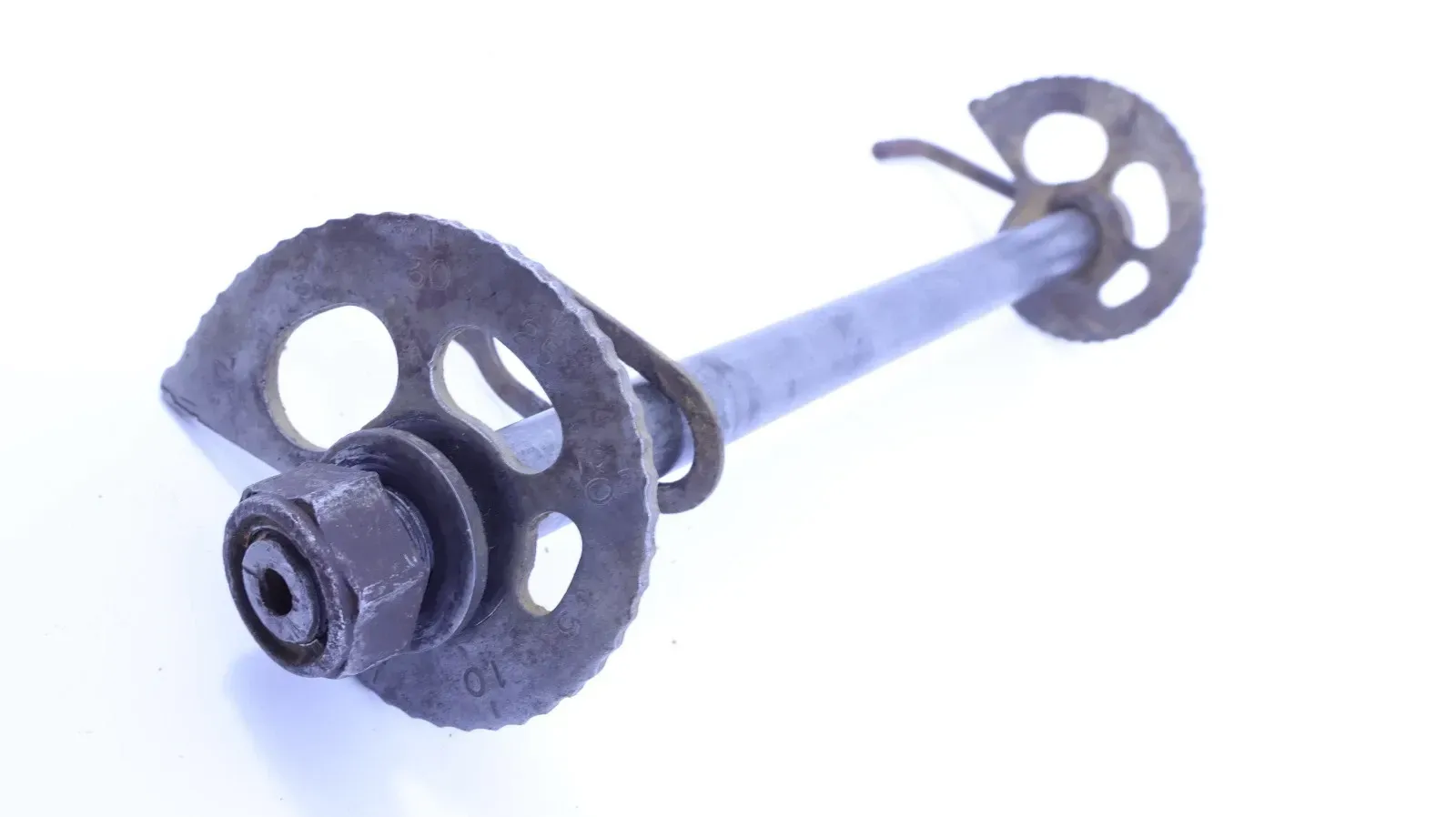 1990 Honda XR250R Stock Rear Axle Bolt with Tensioners OEM