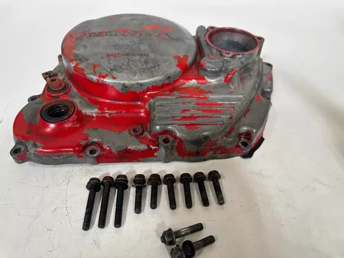 1986 Honda XL600R Right Hand Side Engine Clutch Cover RED OEM Stock