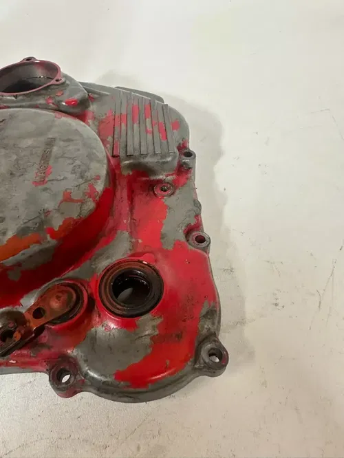 1986 Honda XL600R Right Hand Side Engine Clutch Cover RED OEM Stock