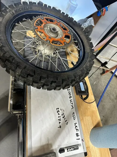 KTM 450SXF 2008 19" Black Excel Rear Wheel Tire Sprocket  Straight 450 SXF 05-12