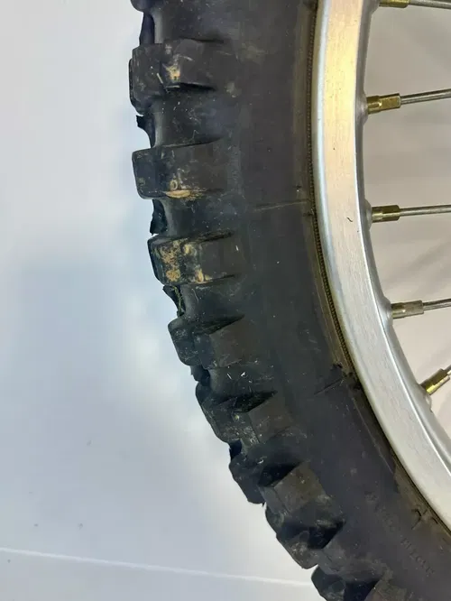 1987 Honda XR250R  Front Wheel 21'  W/ hub & Spacer OEM Straight Low HR NICE!