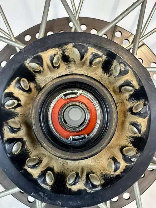 1987 Honda XR250R  Front Wheel 21'  W/ hub & Spacer OEM Straight Low HR NICE!
