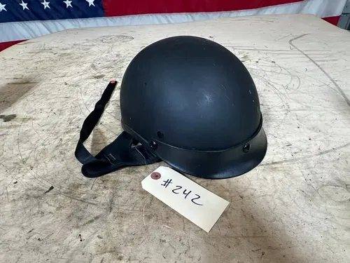 Road Bike Helmet Black Size L Skull Cap Open Face Chopper Style