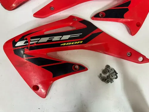 2004 Honda CRF450R OEM Plastics RED Shrouds & Front Rear Fender Fenders