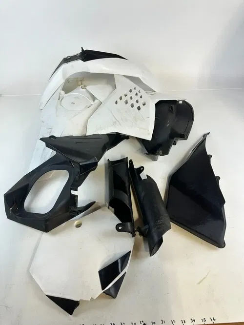 KTM 450SXF 2008 White/Black Complete Plastic Plastics Kit OEM