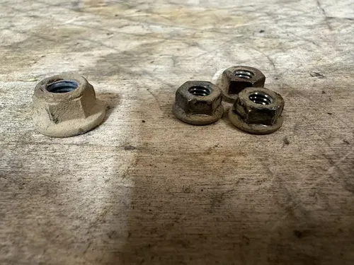 1987 Quadzilla Suzuki LT500R Exhaust Pipe Header Bolts Nuts