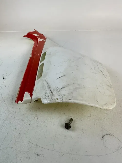 1988 Honda XR600R OEM Stock Right Side Panel Plastic Cover White/Red 1985-1992