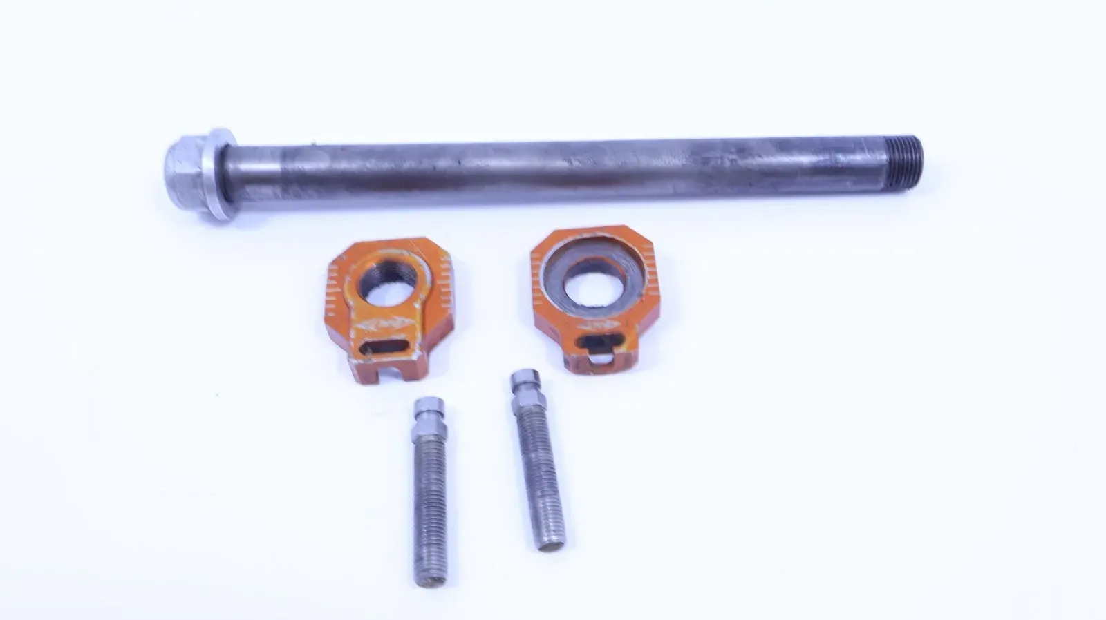 2008 KTM 505 XCF Rear Stock Axle w/ Aftermarket Orange Blocks Nice