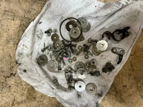1987 Quadzilla Suzuki LT500R Hardware Bolts Nuts Rear Shock Reservoir Hose Clamp