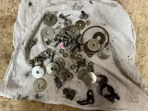 1987 Quadzilla Suzuki LT500R Hardware Bolts Nuts Rear Shock Reservoir Hose Clamp