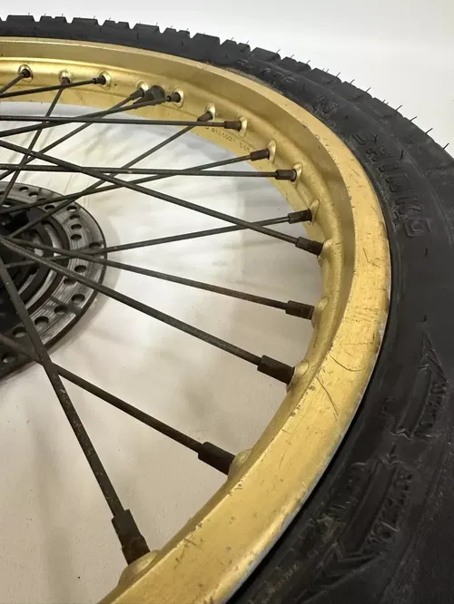 1987 HONDA XR600R Front Wheel & Tire Gold 21" W/ hub & Rotor XR 600R 600 R