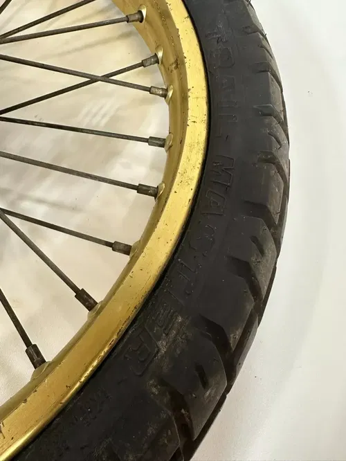 1987 HONDA XR600R Front Wheel & Tire Gold 21" W/ hub & Rotor XR 600R 600 R