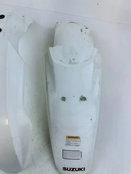 2022 Suzuki DRZ400SM Front & Rear Fender Set OEM Stock White