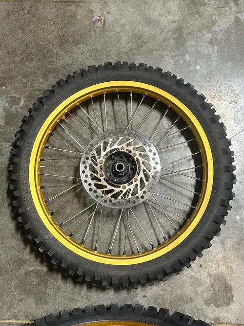 2007 Honda CRF450R Gold Takasago Wheel Set Front 21"  & Rear 19" w/Shinko Rear